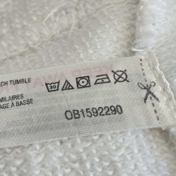 Free People Crystal Sport Joggers Embroidered Ribbed Waist Ivory Red Gold Large - Picture 14 of 16